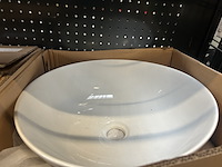 2x opzetwastafel conisch dxh 40x14.5 cm galvano, wit - afbeelding 3 van  3