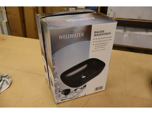 2x opzetwastafel wellwater, zwart - afbeelding 2 van  5