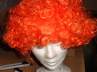 2x oranje pruik - afbeelding 1 van  3