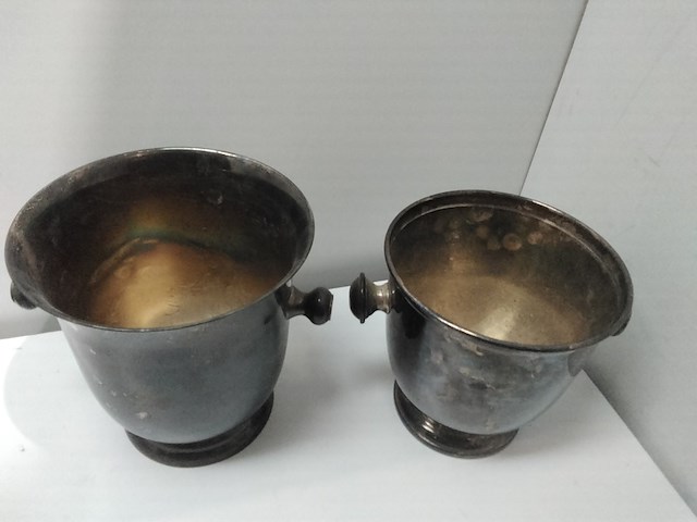 2x originele verzilverde wijnkoelers, fink silber - afbeelding 3 van  5