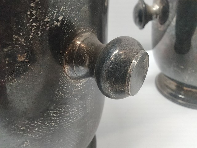 2x originele verzilverde wijnkoelers, fink silber - afbeelding 4 van  5