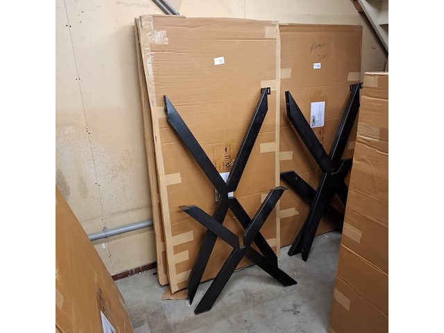 2x ovaal eetkamertafelblad, mangohout, zwart - afbeelding 2 van  4