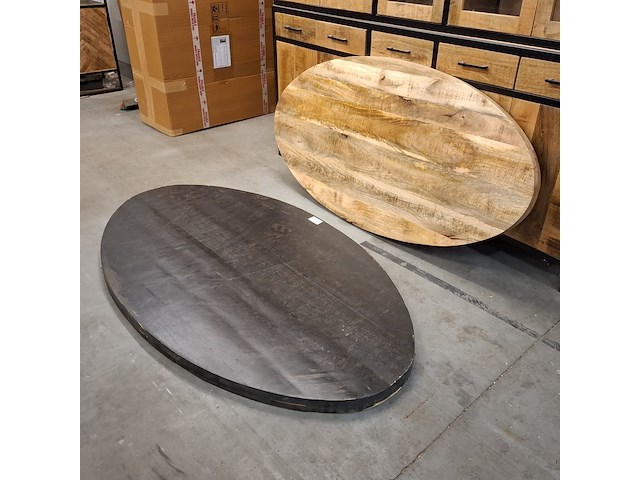 2x ovaal eetkamertafelblad - afbeelding 1 van  8