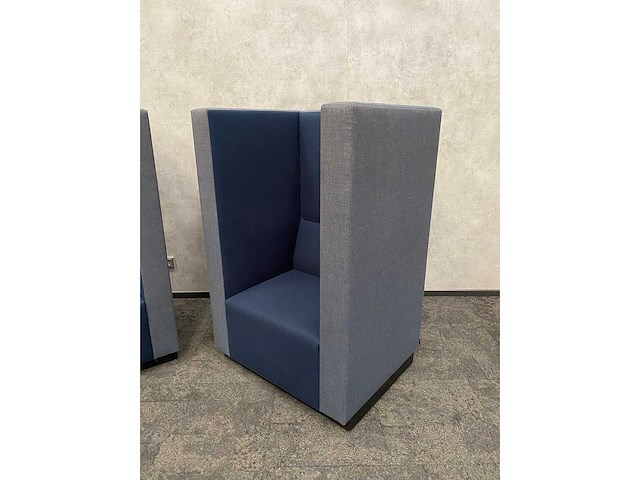 2x palau bricks - akoestische design fauteuil - blauw - afbeelding 2 van  18