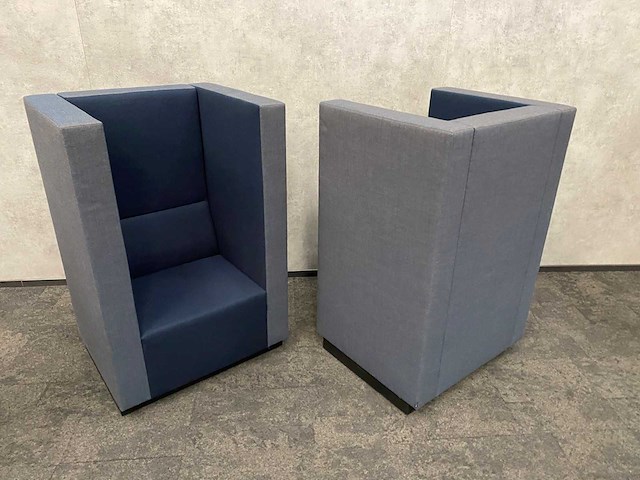 2x palau bricks - akoestische design fauteuil - blauw - afbeelding 10 van  18