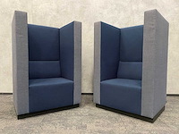 2x palau bricks - akoestische design fauteuil - blauw - afbeelding 1 van  18