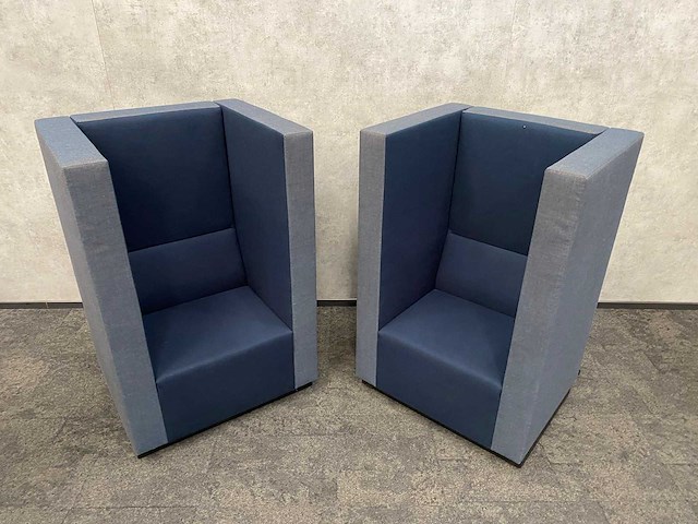 2x palau bricks - akoestische design fauteuil - blauw - afbeelding 11 van  18