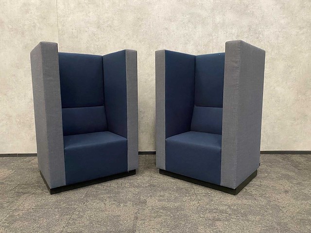 2x palau bricks - akoestische design fauteuil - blauw - afbeelding 17 van  18