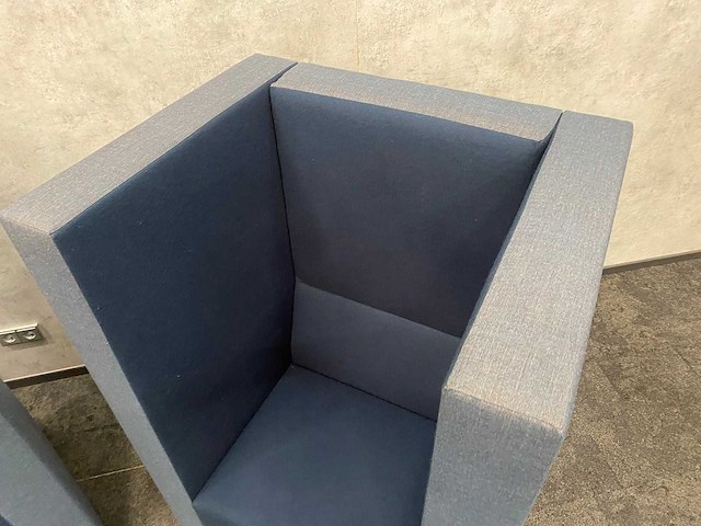 2x palau bricks - akoestische design fauteuil - blauw - afbeelding 4 van  18