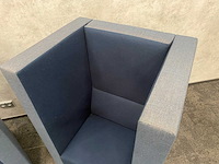2x palau bricks - akoestische design fauteuil - blauw - afbeelding 4 van  18
