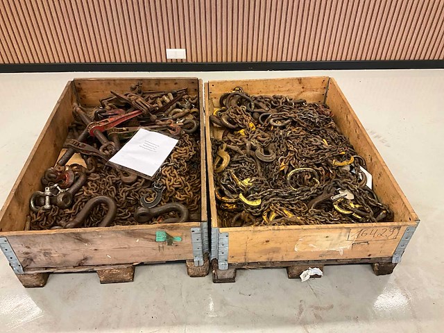 2x pallet hijskettingen en kettingspanners - afbeelding 2 van  6