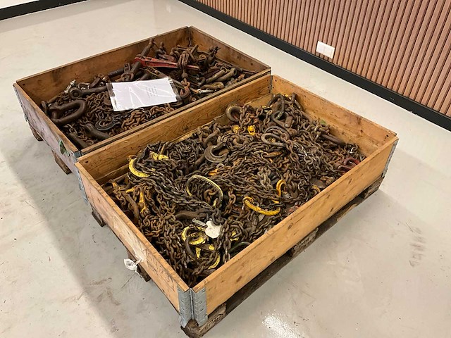 2x pallet hijskettingen en kettingspanners - afbeelding 3 van  6