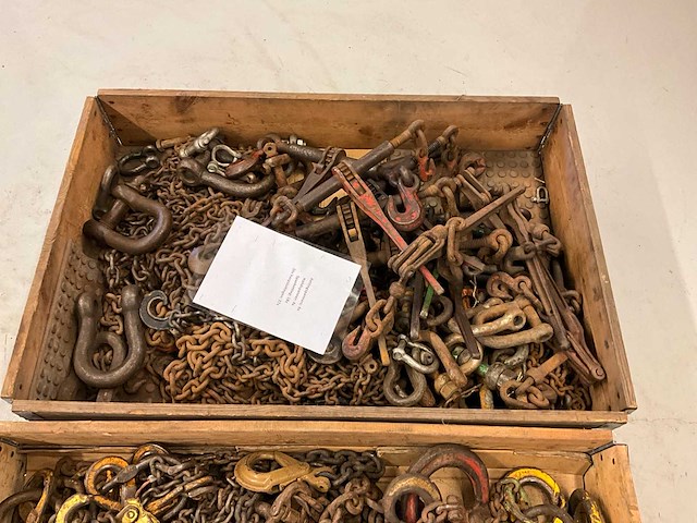 2x pallet hijskettingen en kettingspanners - afbeelding 5 van  6