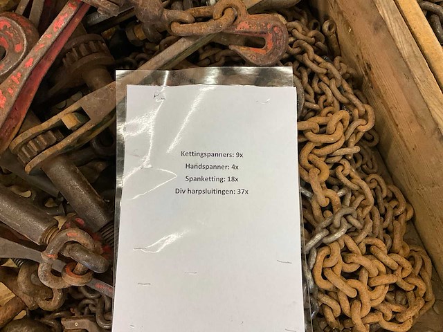 2x pallet hijskettingen en kettingspanners - afbeelding 6 van  6