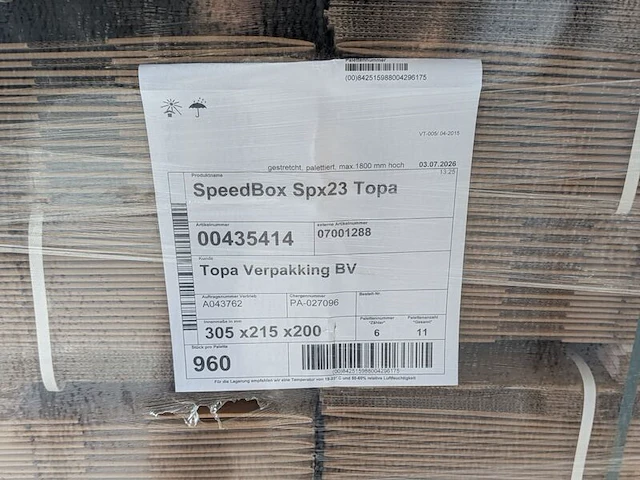 2x pallet met verpakkingsdozen, topa - afbeelding 5 van  5