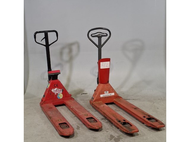 2x palletwagen met weegschaal, ravas, o.a 1100, 2100 - afbeelding 1 van  15