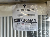 2x paneelradiator 90x90cm brugman, type 11 1166w - afbeelding 2 van  4