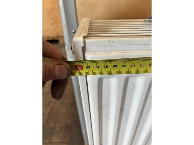 2x paneelradiatoren met geïntegreerde thermostaatkraan, brugman kompakt-4, t22 - 1335 watt, wit - afbeelding 6 van  9