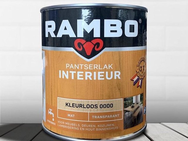 2x pantserlak interieur mat 0,75l rambo, transparant - afbeelding 2 van  2