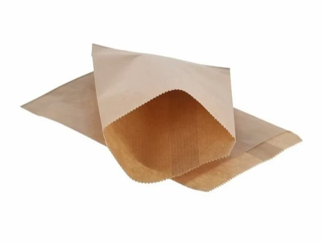 2x papieren zakjes bruin 12×19 cm, bruin - afbeelding 2 van  2