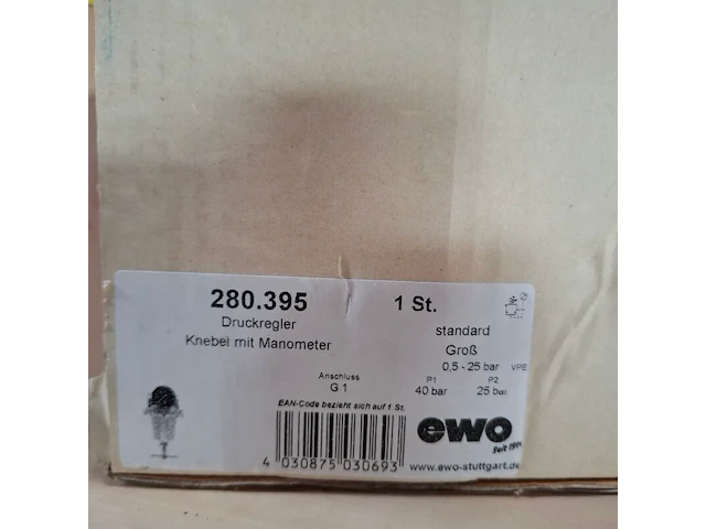 2x persluchtregelaar met manometer ewo, 280,395 - afbeelding 5 van  7