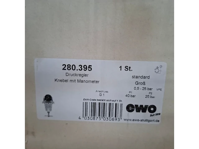 2x persluchtregelaar met manometer ewo, 280,395 - afbeelding 7 van  7