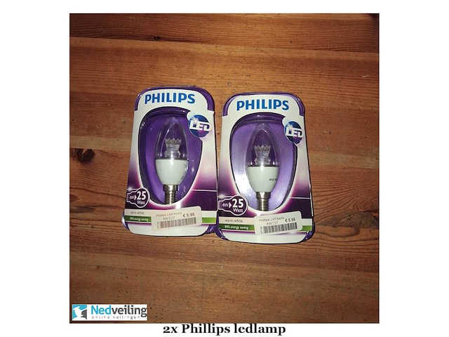 2x phillips ledlamp kaarsmodel g45 (doos t) - afbeelding 2 van  3
