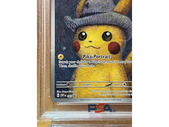 2x pikachu with grey felt hat 085 van gogh psa 10 - pokémon - afbeelding 3 van  24