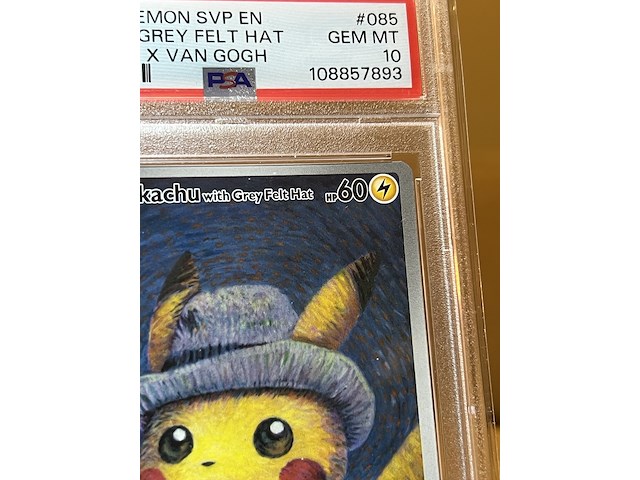 2x pikachu with grey felt hat 085 van gogh psa 10 - pokémon - afbeelding 4 van  24