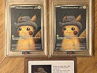 2x pikachu with grey felt hat 085 van gogh psa 10 - pokémon - afbeelding 13 van  24