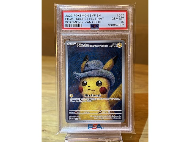 2x pikachu with grey felt hat 085 van gogh psa 10 - pokémon - afbeelding 14 van  24