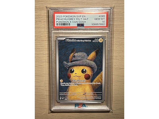 2x pikachu with grey felt hat 085 van gogh psa 10 - pokémon - afbeelding 18 van  24