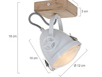 2x plafond of wand spot michelle mexlite, 1703w, wit, licht bruin, bouwjaar 2025, nieuw in doos - afbeelding 3 van  7