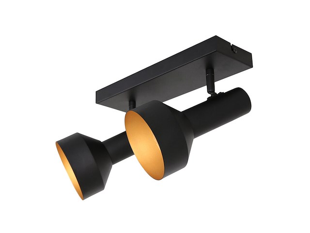 2x plafond spot bundle anne light, 3336zw, zwart goud, nieuw in doos - afbeelding 6 van  7