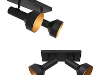 2x plafond spot bundle anne light, 3336zw, zwart goud, nieuw in doos - afbeelding 1 van  7