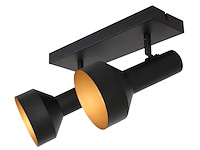 2x plafond spot bundle anne light, 3336zw, zwart goud, nieuw in doos - afbeelding 6 van  7