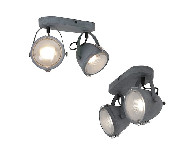 2x plafondspot paco mexlite, 1312gr, grijs, nieuw in doos - afbeelding 1 van  7