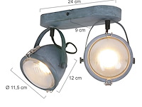 2x plafondspot paco mexlite, 1312gr, grijs, nieuw in doos - afbeelding 4 van  7