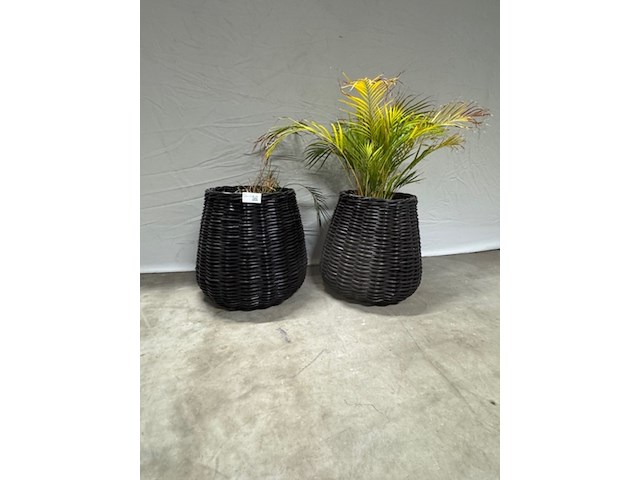 2x plantenbak, zwart - afbeelding 2 van  4