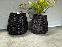2x plantenbak, zwart - afbeelding 3 van  4