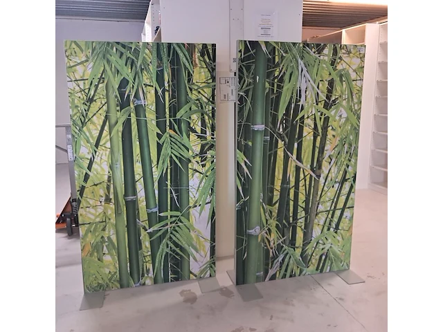 2x privacy scherm, bamboe-print - afbeelding 2 van  2