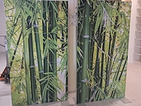 2x privacy scherm, bamboe-print - afbeelding 2 van  2