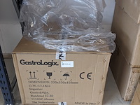 2x professionele horeca suikerspinmachine | incl. spatscherm cover | ø 52cm | nl handleiding gastrologix., roze - afbeelding 7 van  7