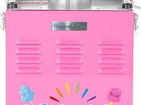 2x professionele horeca suikerspinmachine | incl. spatscherm cover | ø 52cm | nl handleiding, gastrologix., roze - afbeelding 4 van  7