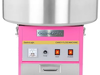 2x professionele horeca suikerspinmachine | incl. spatscherm cover | ø 52cm | nl handleiding, gastrologix., roze - afbeelding 7 van  9