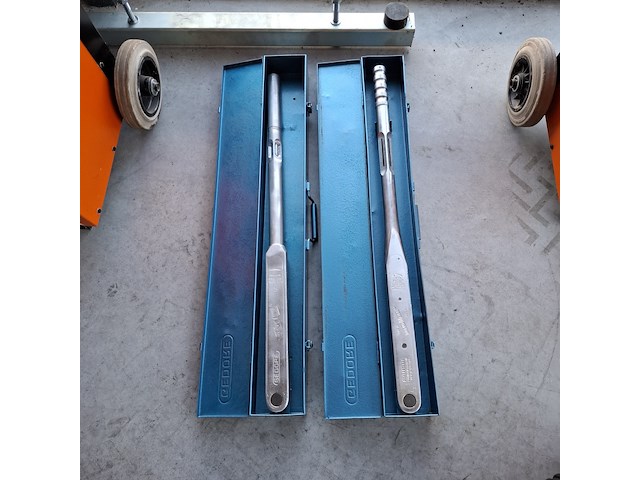 2x professionele momentsleutel (140-760 nm), gedore , dremometer d , grijs / chroom - afbeelding 1 van  6