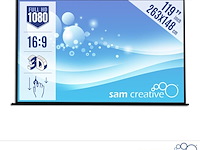 2x projectiescherm hd handbediend 263x148 16:9 119" sam creative, pshmy263148 - afbeelding 3 van  3