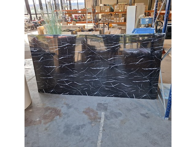 2x pvc wandpaneel 280x124cm, zwart/wit - afbeelding 2 van  2