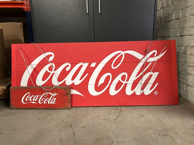 2x reclamebord coca cola - afbeelding 1 van  4
