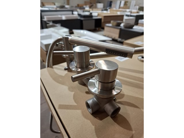 2x regendoucheset inbouw, rvs geborsteld - afbeelding 4 van  7